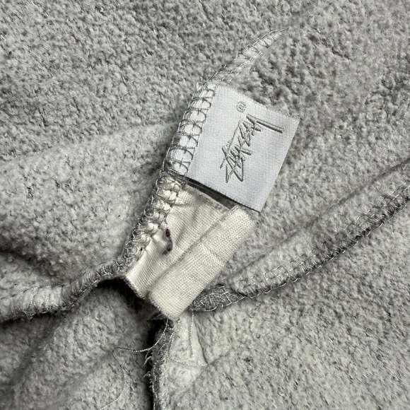 Y2K Stussy USA Varsity Jacket Snap Front S Logo Gray Black Distressed Medium VTG - Picture 9 of 12